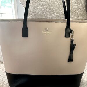 Pink and Black Kate Spade Zip Tote